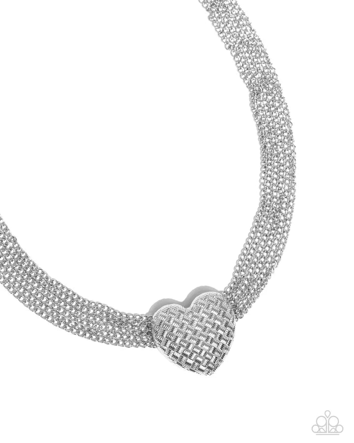 Crushing On You Necklace-Silver