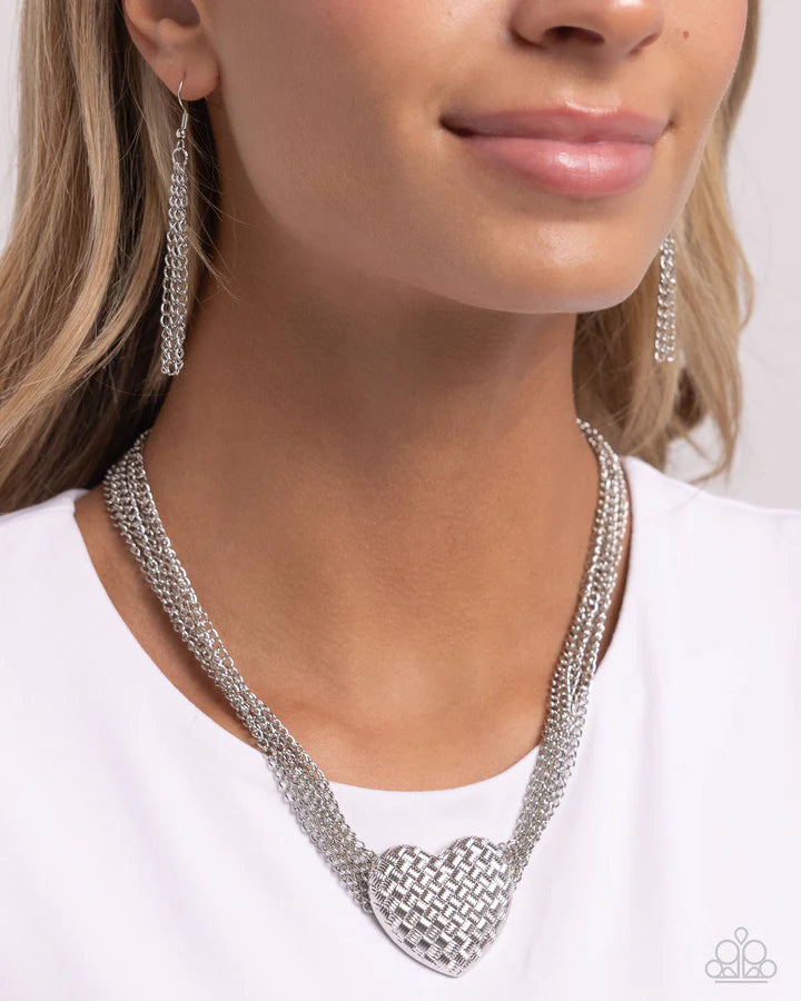 Crushing On You Necklace-Silver