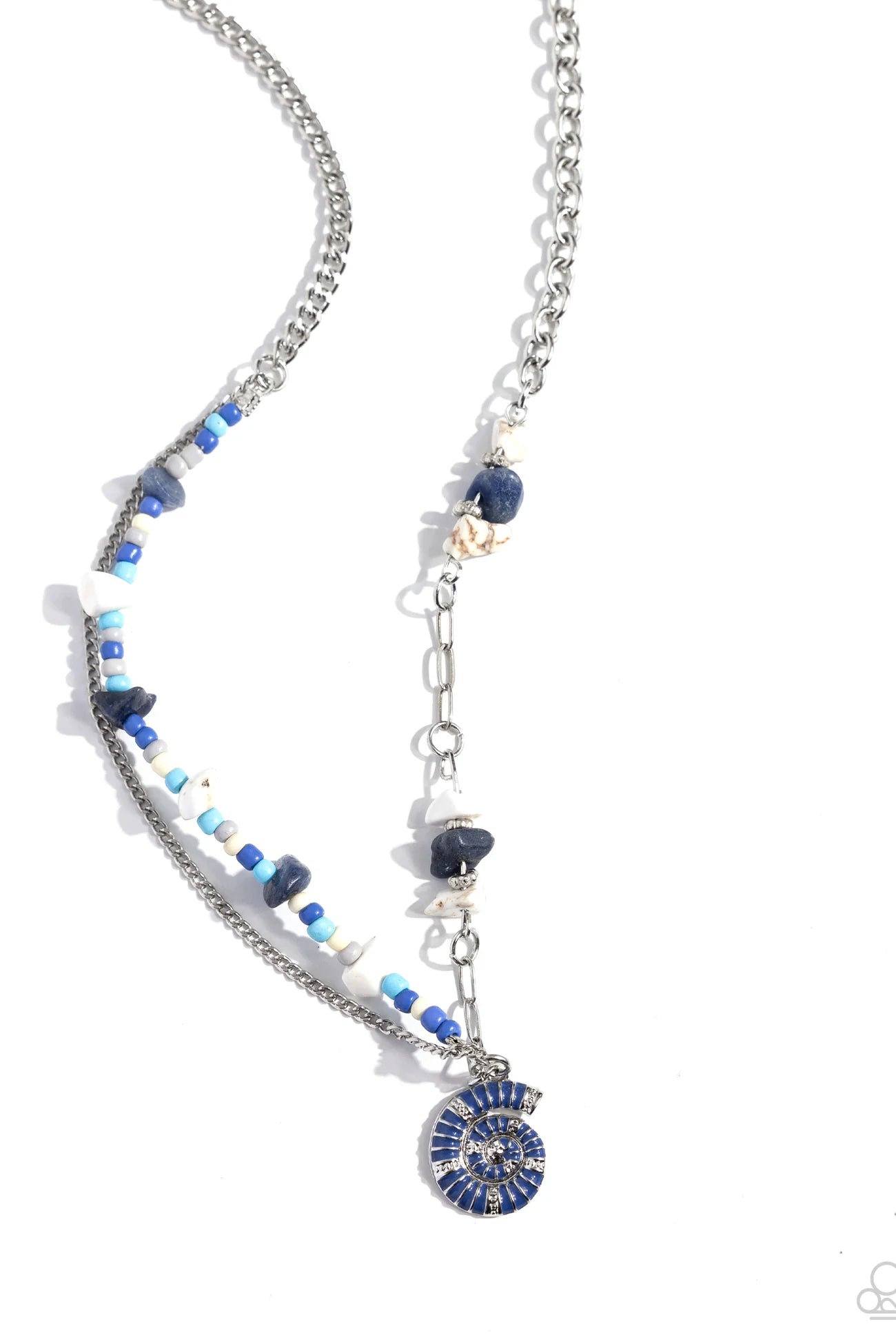 Spiraling Seafloor Blue Necklace