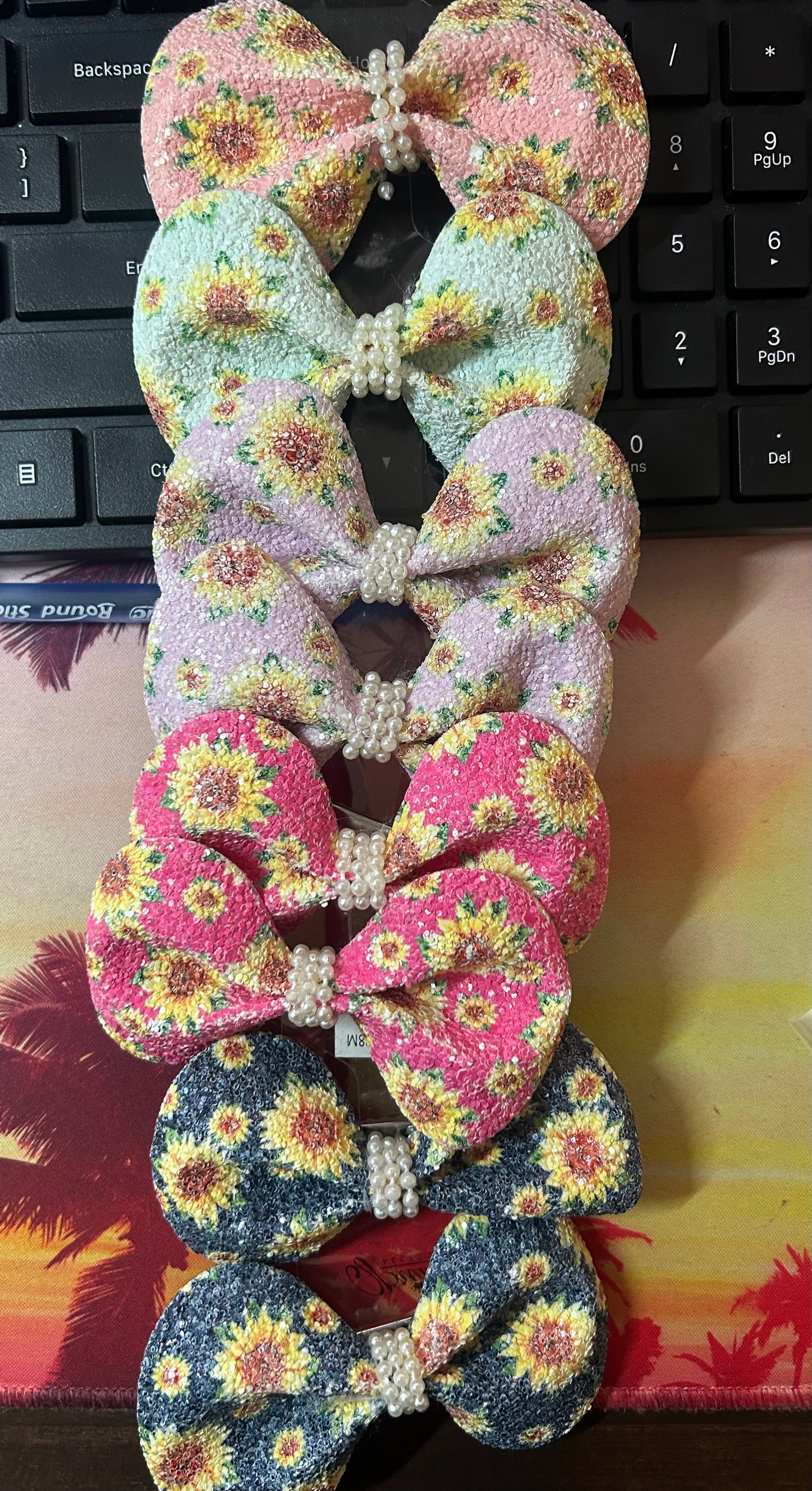 Sunflower Hair Bows
