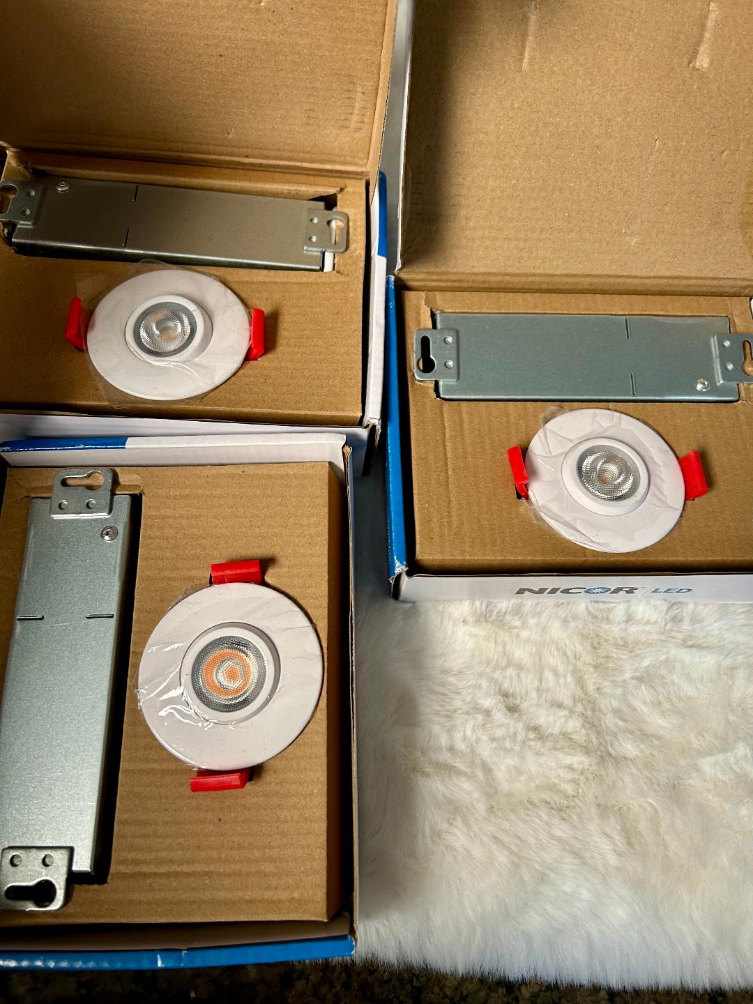 NICOR Lighting 2 inch LED Gimbal Recessed Downlight in White