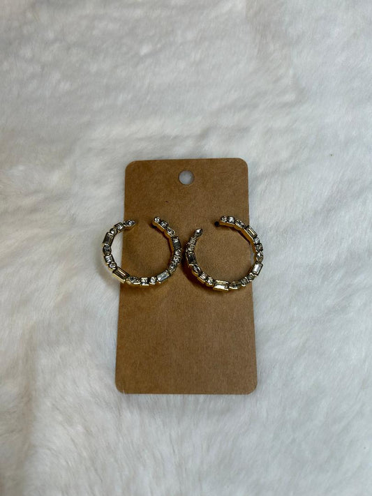 Baublebar Gold Rhinestone Hoops